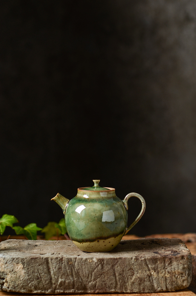 景德镇手工粗陶中式茶壶窑变功夫茶具多孔家用泡茶器极简复古紫砂
