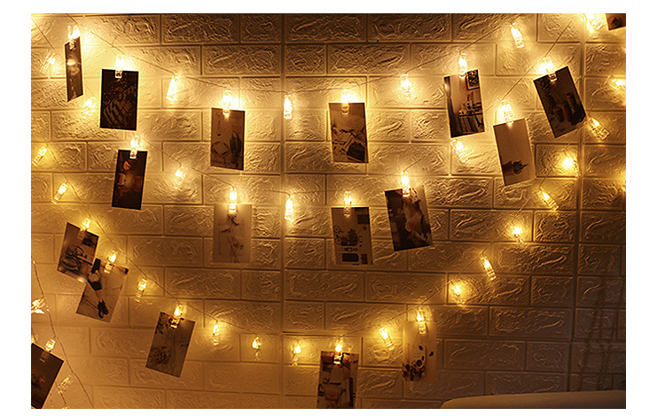 led灯照片夹子灯串照片墙布置浪漫节日装饰发光五角星灯厂家直销