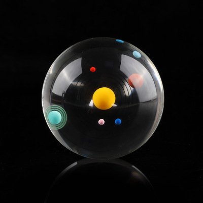 水晶天体球3d内雕八大行星水晶球摆件520情人节七夕送女友