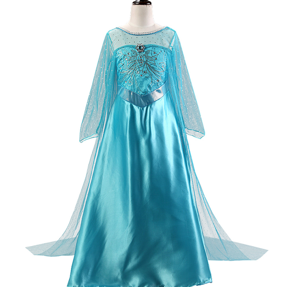 2021 Summer New Frozen Princess Dress Girls Birthday Dress Foreign Trade Performance Skirt