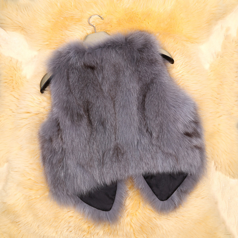 2019秋冬新款狐狸毛背心皮草马甲女士短款外套狐狸毛马甲坎肩