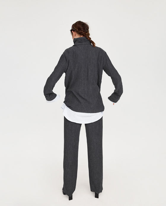 2018春夏新款欧洲站纹理针织裤子 女士时尚针织长裤 wdl8269