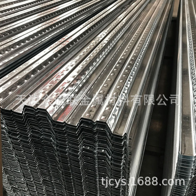 天津开口式w600型承重楼承板 yx75-200-600型压型瓦楞钢板