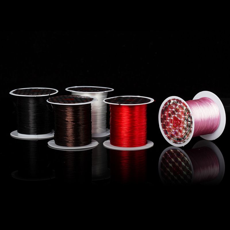 低价进口玻璃丝水晶弹力线 diy南红青金串珠小卷水晶弹力线