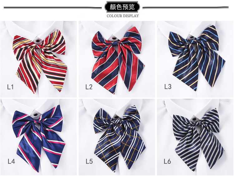 职业领花女士韩版蝴蝶结 空姐银行酒店工作装丝巾领带jk校服领结