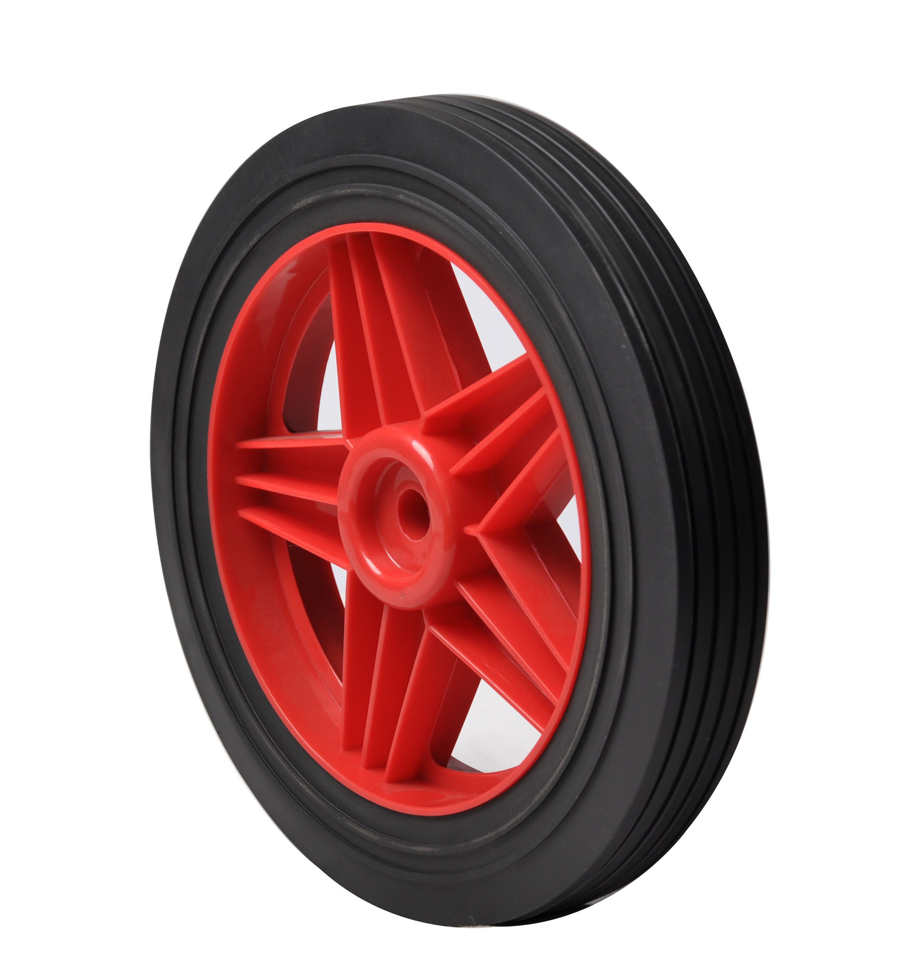 12寸木质车玩具车塑料轮子 塑胶轮子 包胶轮子