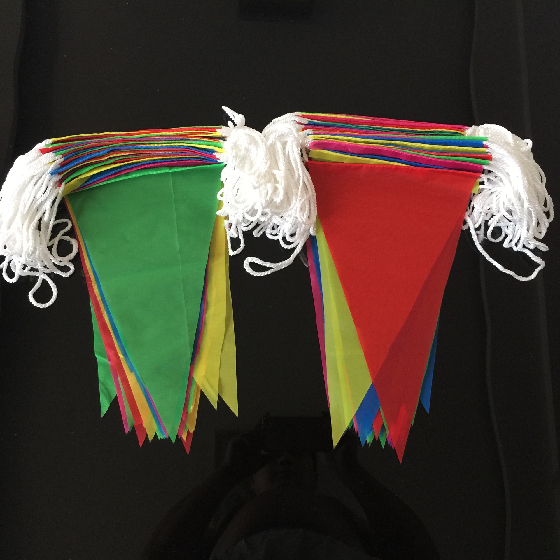 彩旗三角串旗批发小彩旗尼龙彩旗工地警戒线户外广告小旗子