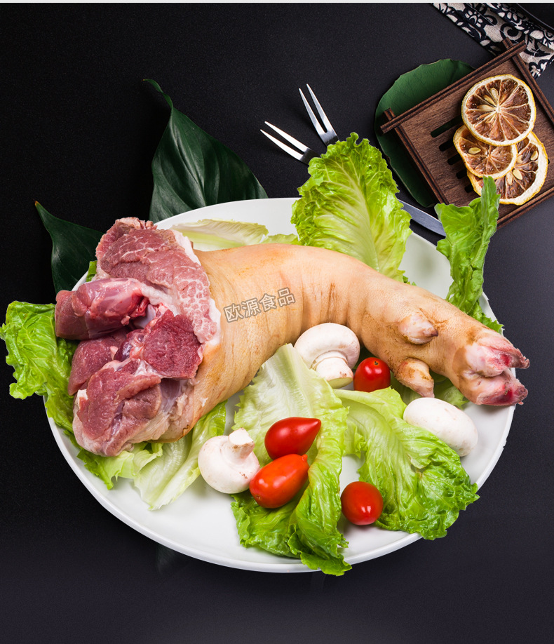 厂家直供猪副食品开边猪脚 普通鲜冻开边猪后蹄 冷冻生鲜食品