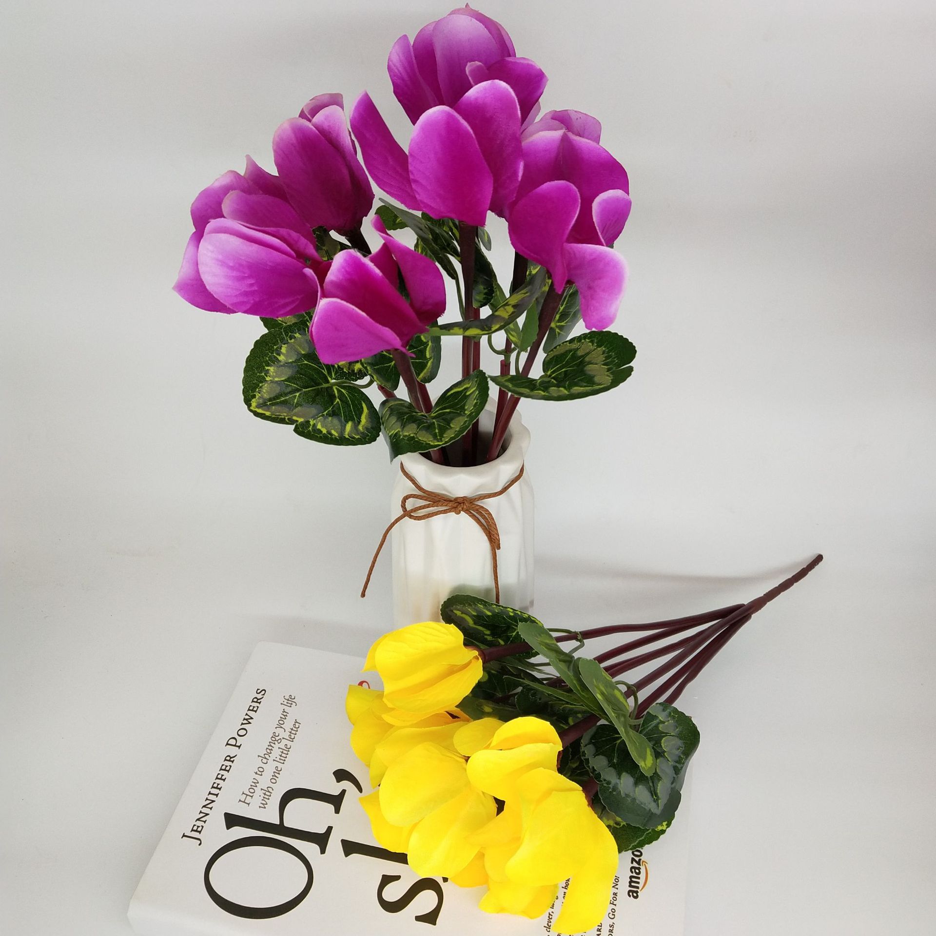 厂家供应 仿真花 仙客来小把花 绿植家居工程装饰花批发