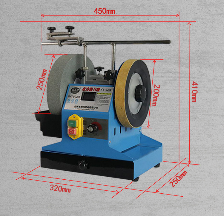 翰玛特砂轮机10寸磨刀机水冷磨刀机低速磨刀hm-sg250砂轮水磨刀机