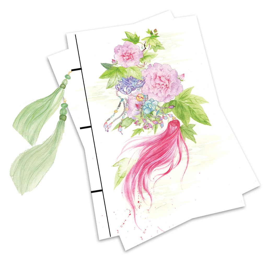 唯美古风笔记本线装本中国风古典手账本复古苏流大开本160页批发