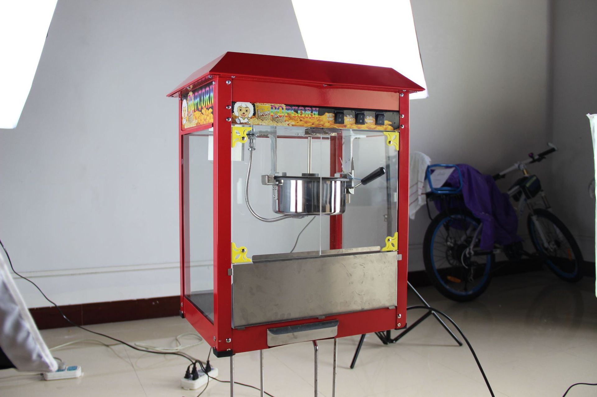 全自动商用爆米花机 电热爆谷机 电动爆米花机器 爆裂玉米机