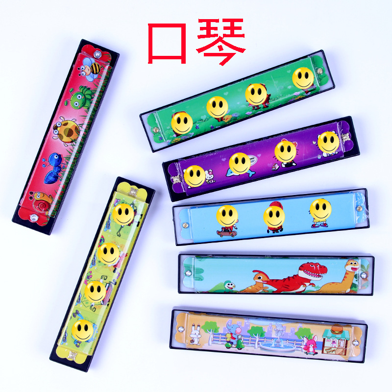 儿童铁质32孔口琴 儿童迷你卡通口琴早教益智吹奏乐器批发热卖