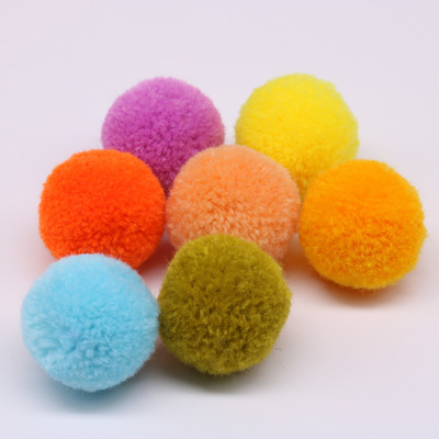 厂家直销批发定制各类小毛毛球现货2cm毛线球服饰辅料毛绒球多色