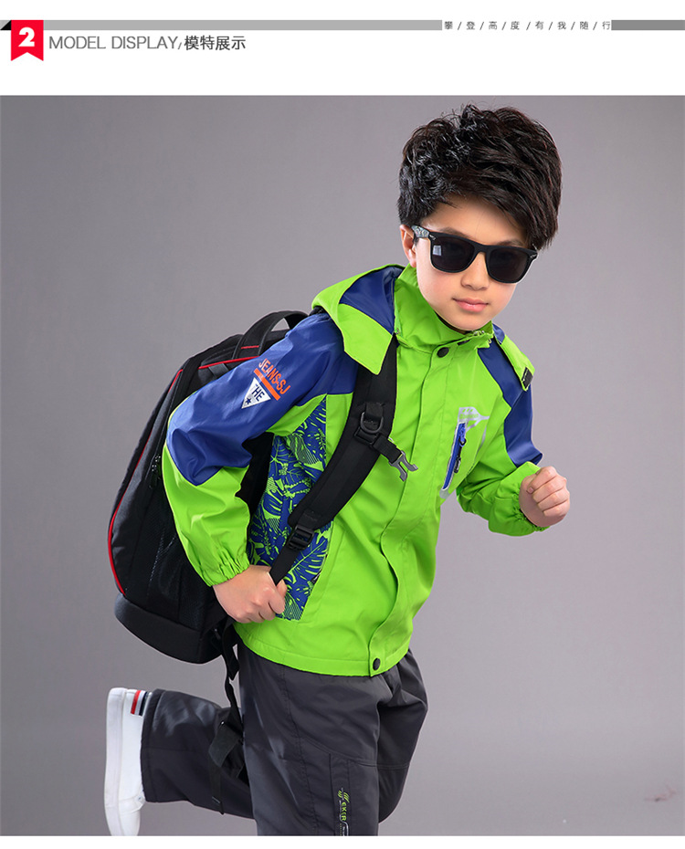 童装男童春装外套2018新款8中大9儿童冲锋衣10男孩春款12夹克15岁
