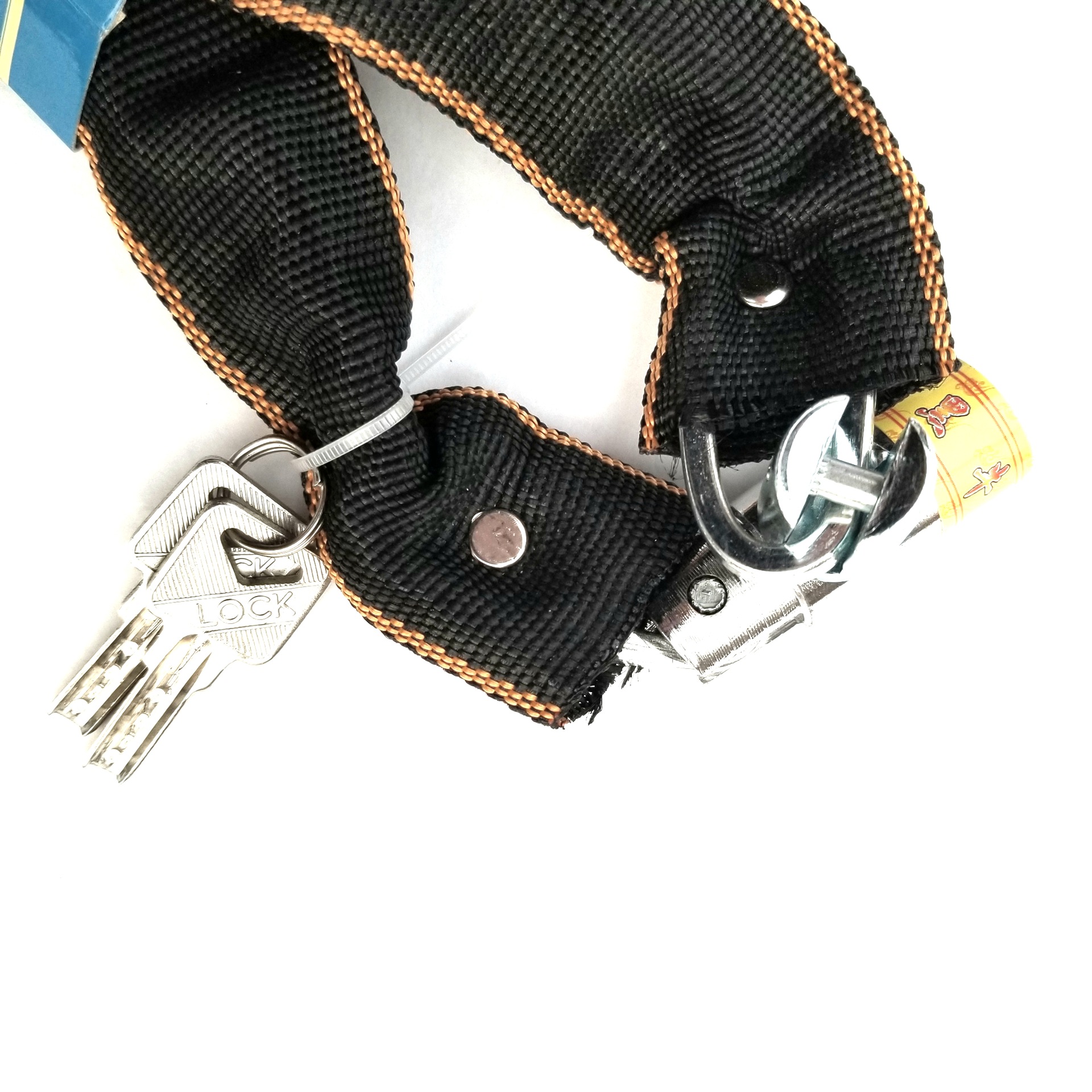 自行车钢链条锁 三轮摩托车电动车链子门店锁骑行配件用品