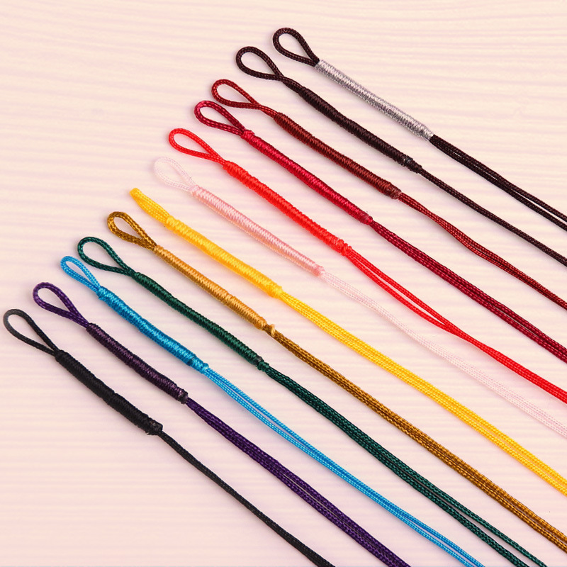 厂家直销 编织拉圈线圈 中国结项链绳纯手工diy配件拉环 多色现货