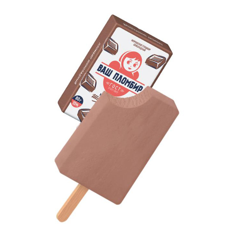 进口俄罗斯食品马尔卡雪糕冰淇淋 70g香草味俄罗斯方块冰淇淋批发