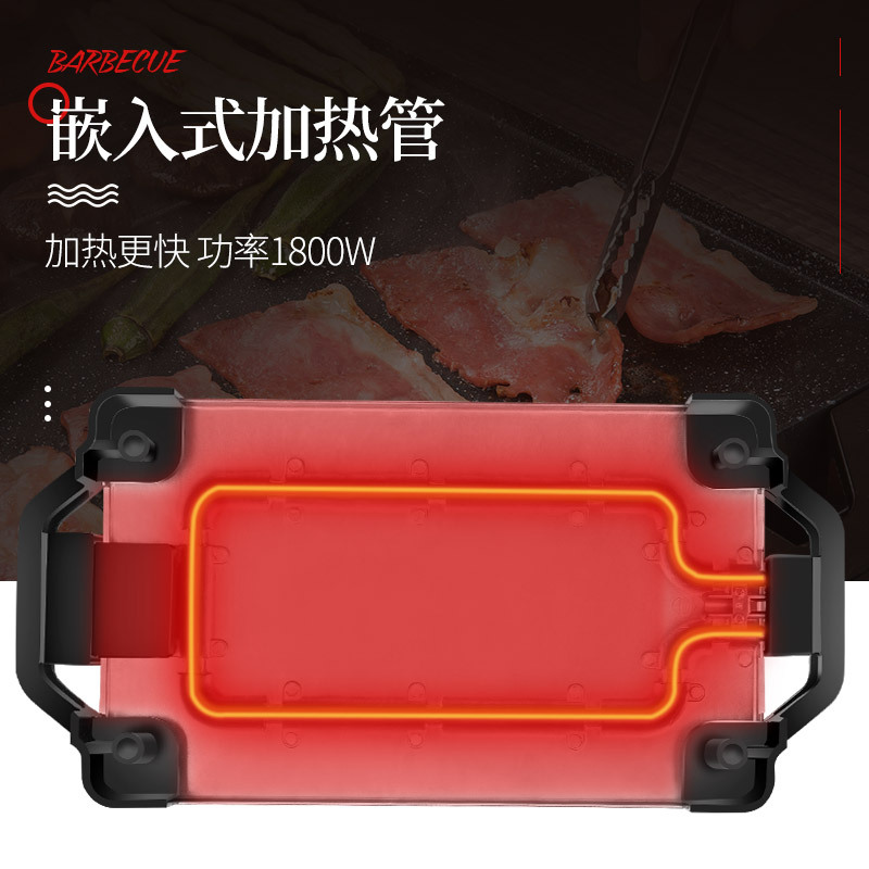 Medical Stone Multi-Functional Electric Barbecue Grill Smoke-Free Stylish and Portable Electric Baking Pan Business Barbecue Plate Wholesale