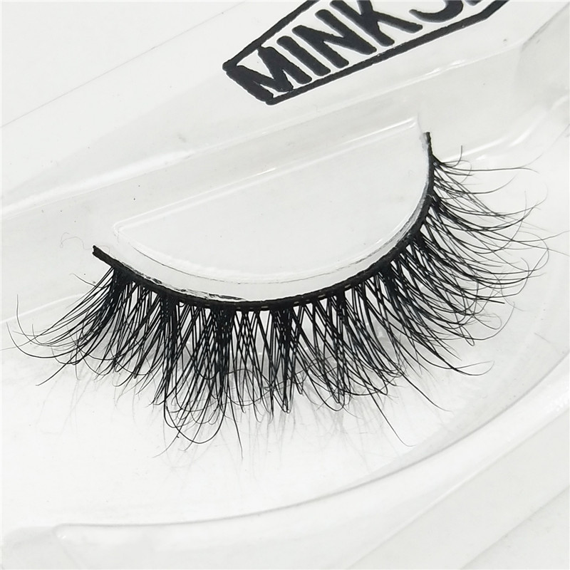 3D Cross False Eyelashes Natural Curling Eyelash Handmade One-Pair Package Mink Eyelashes Wholesale False Eyelashes