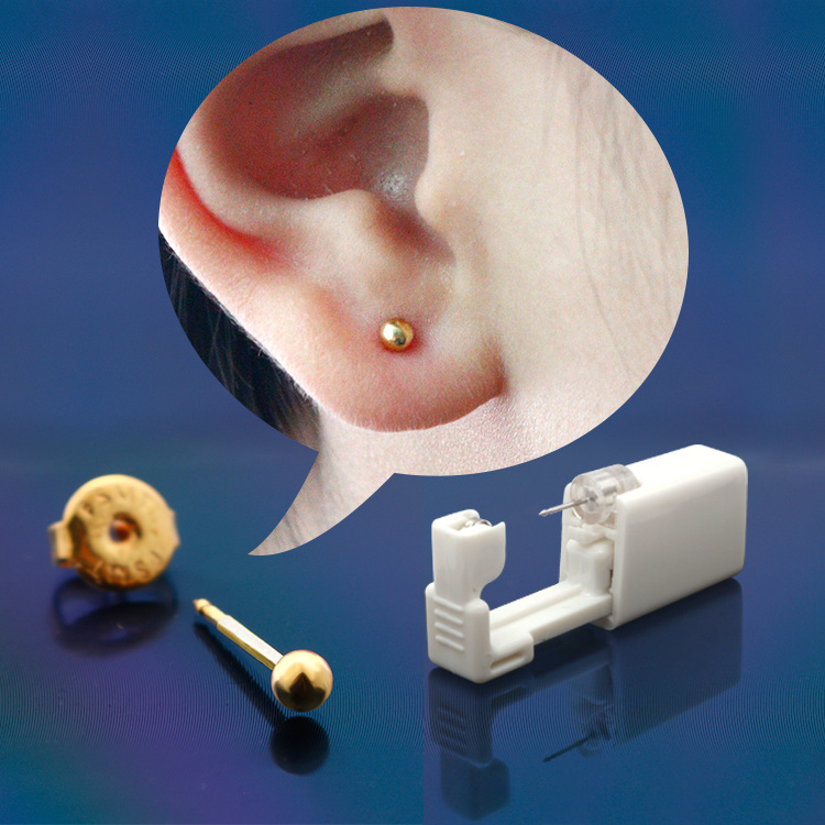 二代穿耳器 打耳洞工具耳钉枪无痛穿耳防过敏无菌打耳眼打耳洞