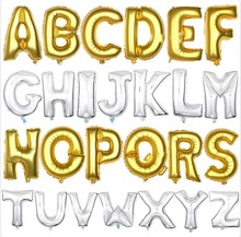 40英寸大号铝膜字母气球A-Z有金银两色可选婚庆生日派对装饰气球