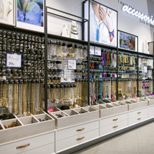 精品店耳环饰品展示架铁艺烤漆女生首饰货架柜饰品挂钩展示柜定制