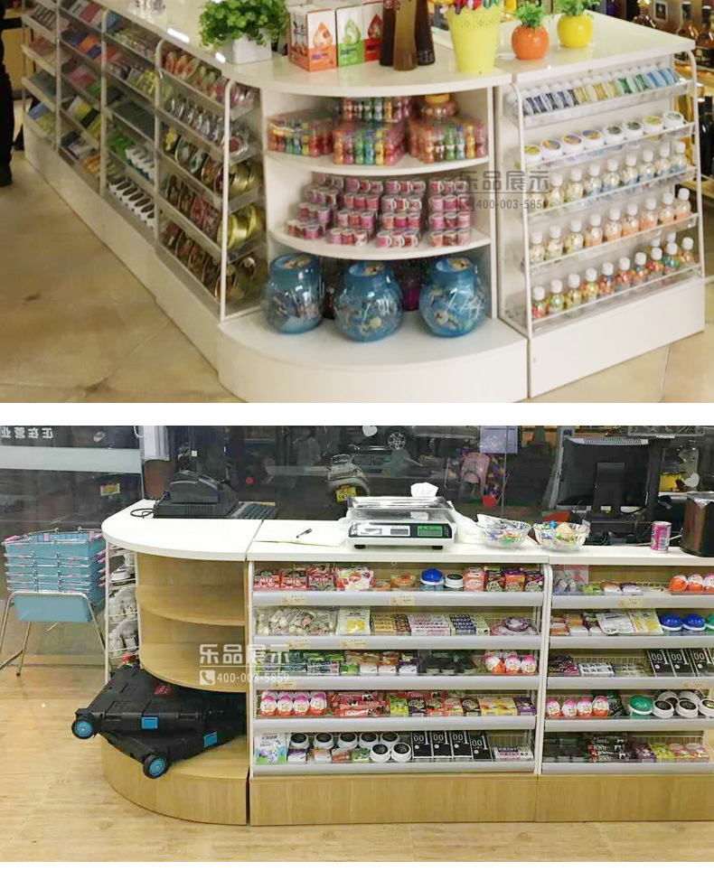 乐品 超市收银台小货架展示架便利店口香糖金属小网兜顺丰包邮