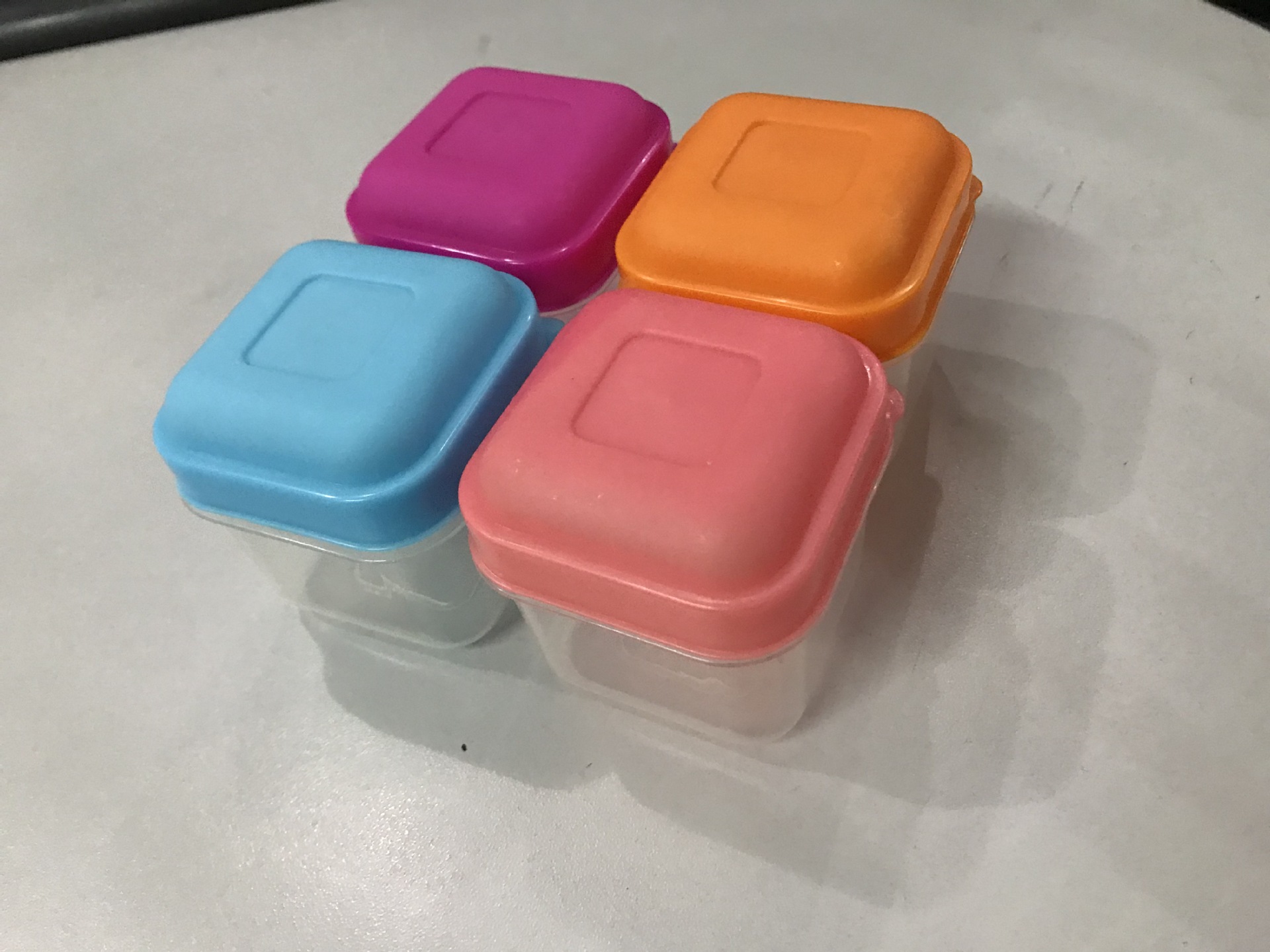 天弘塑胶源头厂家 pp迷你小型塑料保鲜盒组合 冰箱收纳盒4件套