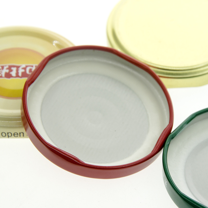 厂家58马口铁瓶盖子 圆形金属盖腐乳水果罐头玻璃瓶密封罐盖定做