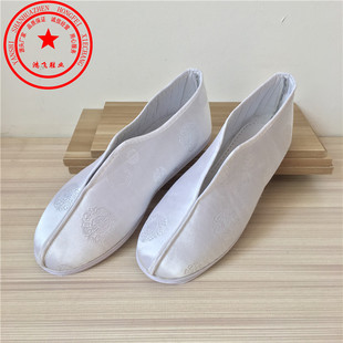 殡葬用品之鸿飞寿鞋 好白男棉布鞋(基督白鞋)量大从优 厂家直销