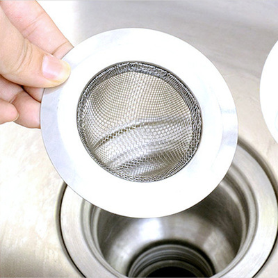 不锈钢水槽过滤网 家庭多用途地漏细密毛发滤网 浴室防堵地漏网