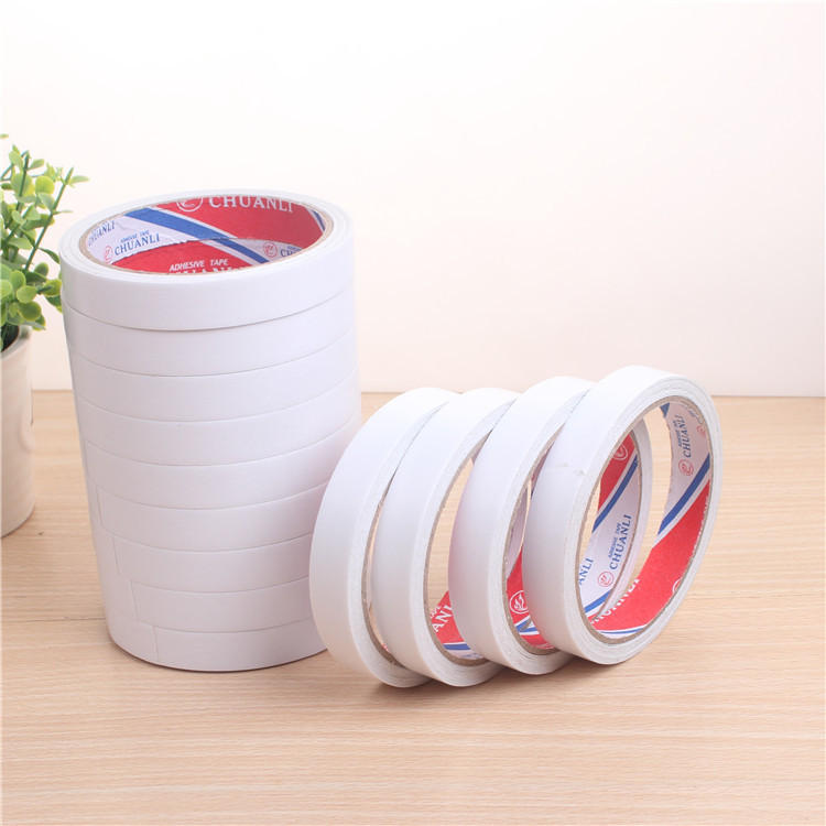 厂家批发高粘双面胶带 白色强力双面胶加宽1.5cm 办公学生用品