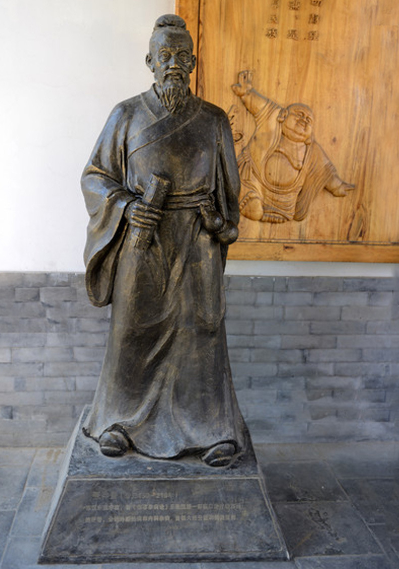 供应医院门口装饰张仲景雕塑 铸铜古代人物名医铜像 医圣全身像