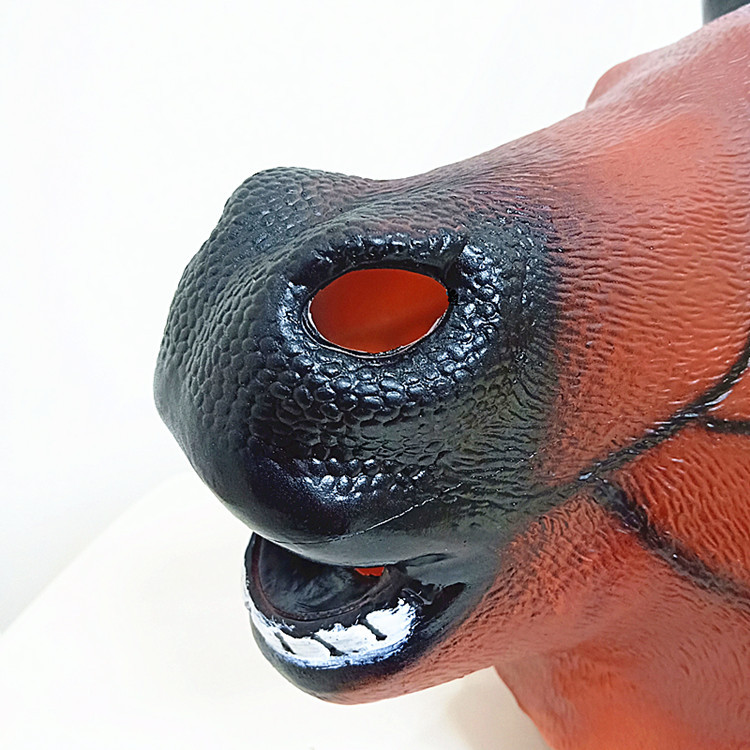 万圣节牛头鬼节魔鬼面具恐怖牛头马头搪乳胶头套牛头马面头套面具