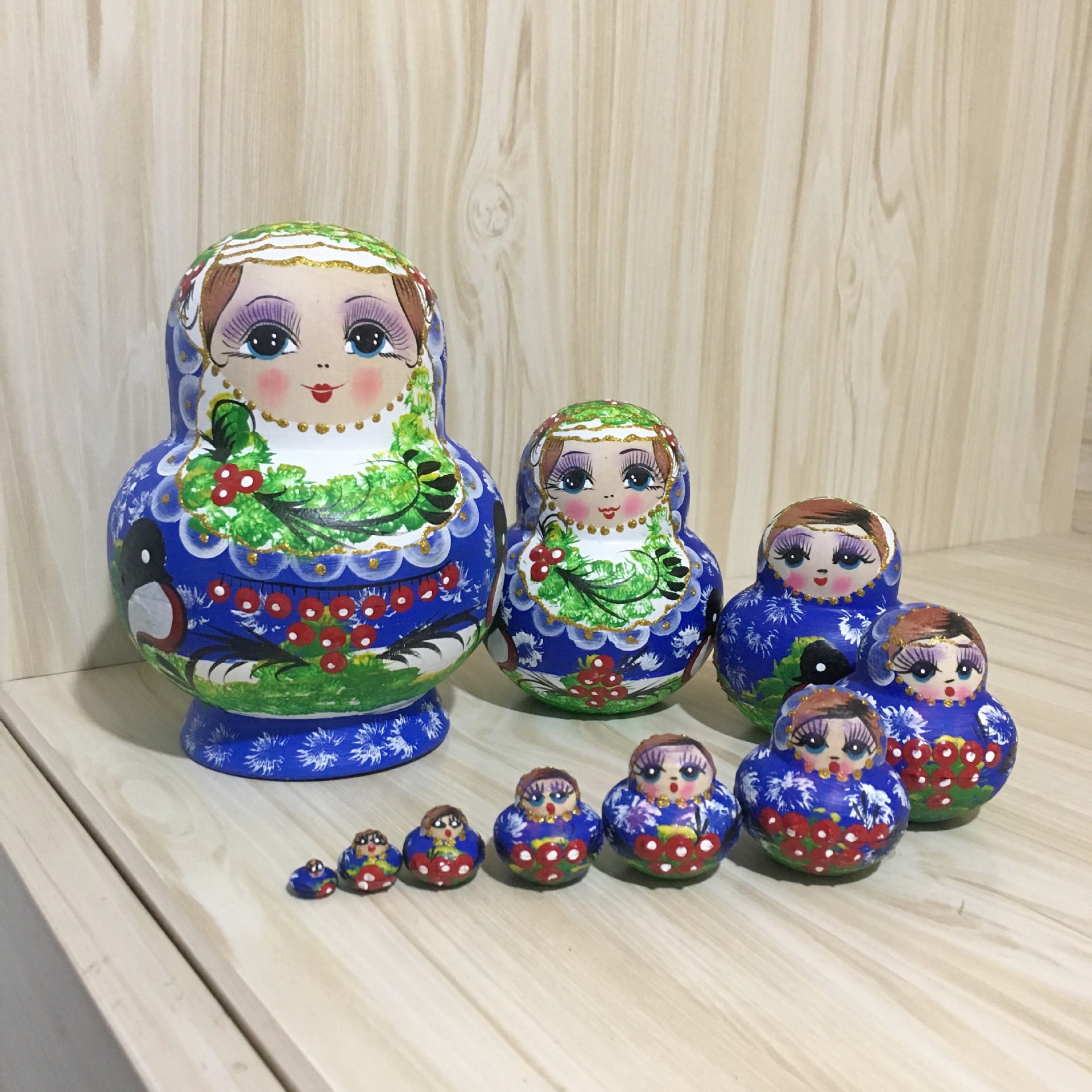 供应批发 精品七层 十层套娃 精美俄罗斯套娃 工艺品家居摆饰品
