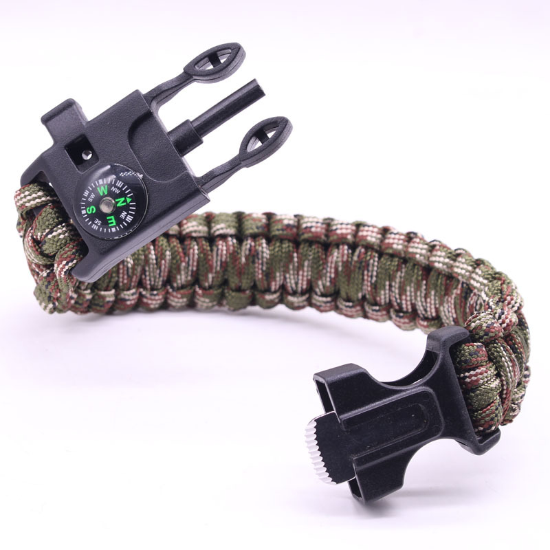 Paracord Bracelet Survival Bracelet Multifunctional Five-in-One Multifunctional Outdoor Umbrella Rope Camping Adventure Seven-Core Lifeline