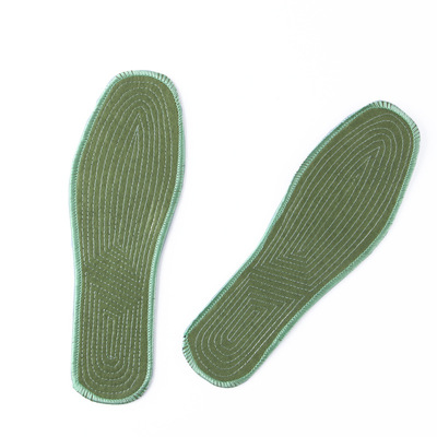 军绿鞋垫军训鞋垫运动棉布鞋垫塑封棉布吸汗透气运动鞋垫