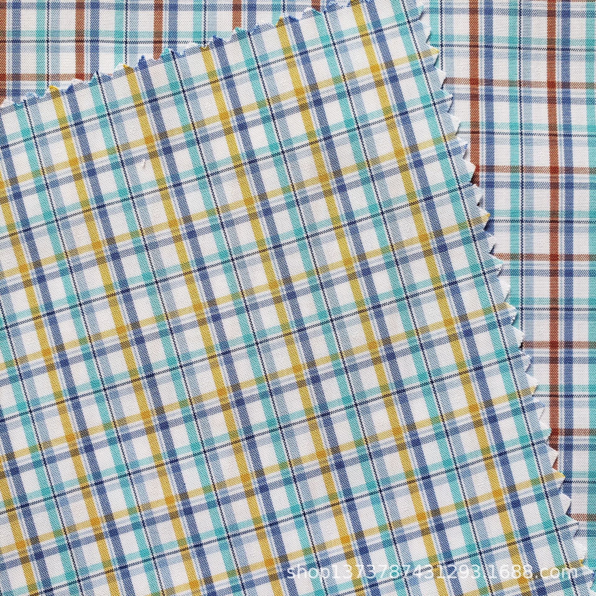 现货供应 竹纤维色织格子布 高档仿丝绸手感 春夏新款衬衫面料