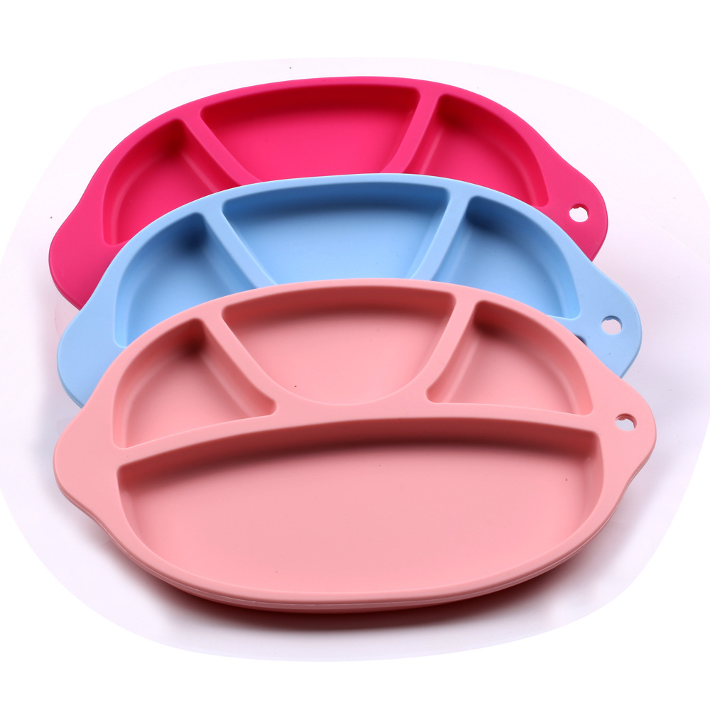 硅胶分隔儿童餐盘 儿童学生成人硅胶餐盘 家庭用品餐盘 现货批发