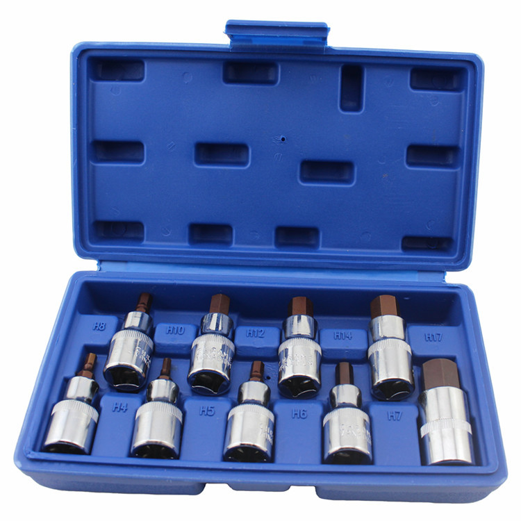 内六角套筒套装1/2加长压配内六角批头s2电动扳手旋具套筒头工具