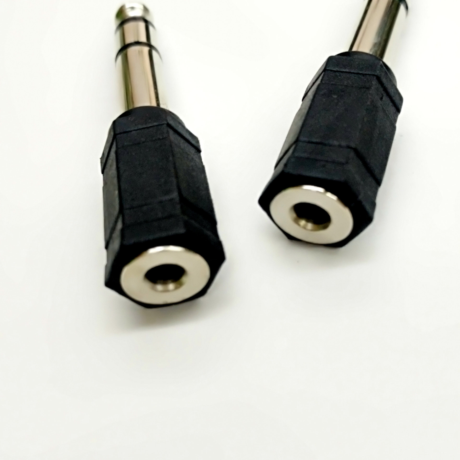 音频,视频插头-音频转接头六角形6.35双转3.5插口麦克风转3.5母转6.