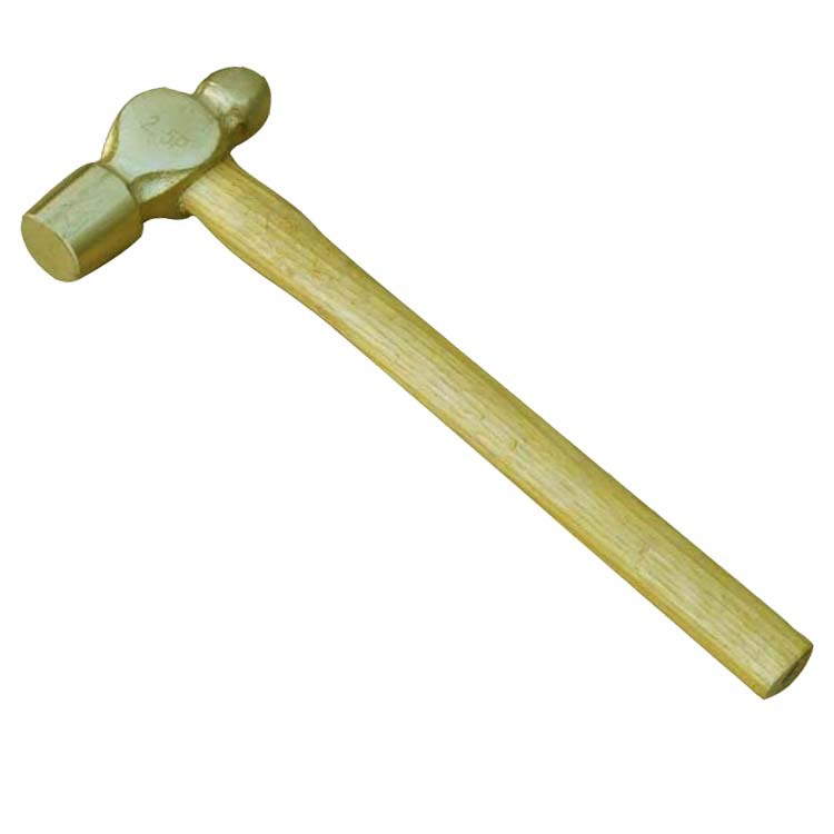 防爆铜锤1p黄铜手锤防爆工具套装纯铜圆头锤子敲击保护工件铜锤