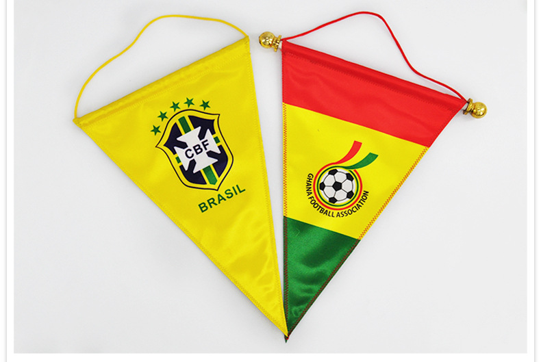 自定义三角迷你足球队俱乐部三角旗旗帜足球锦旗颁奖旗