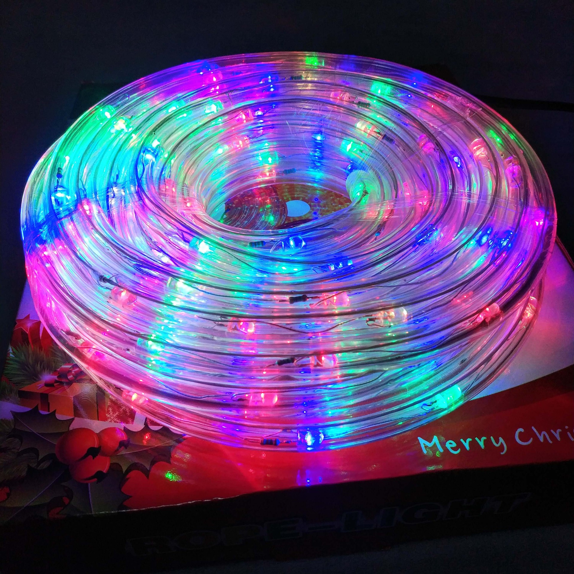 led10米圆二线灯带彩虹管户外婚庆防水亮化高亮灯带亮化工程装饰