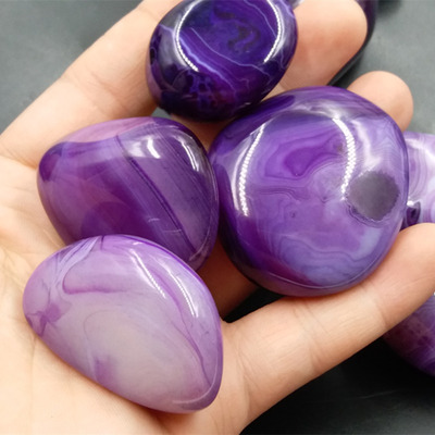 老玉匠 新款紫色玛瑙原石 毛料 马达加斯加玛瑙石头 小原石