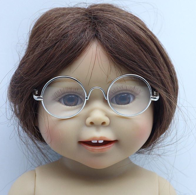 18寸美国女孩娃娃 american girl 金属圆框眼镜 新款外贸