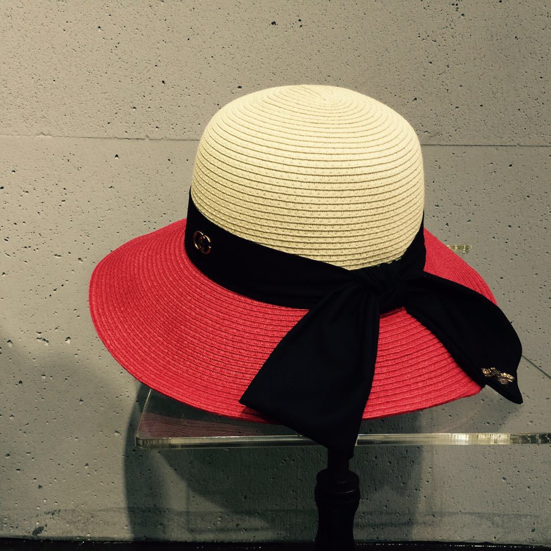 韩版流行蝴蝶结大沿帽 新款小c蜜蜂圆顶礼帽 批发帽子厂家直销