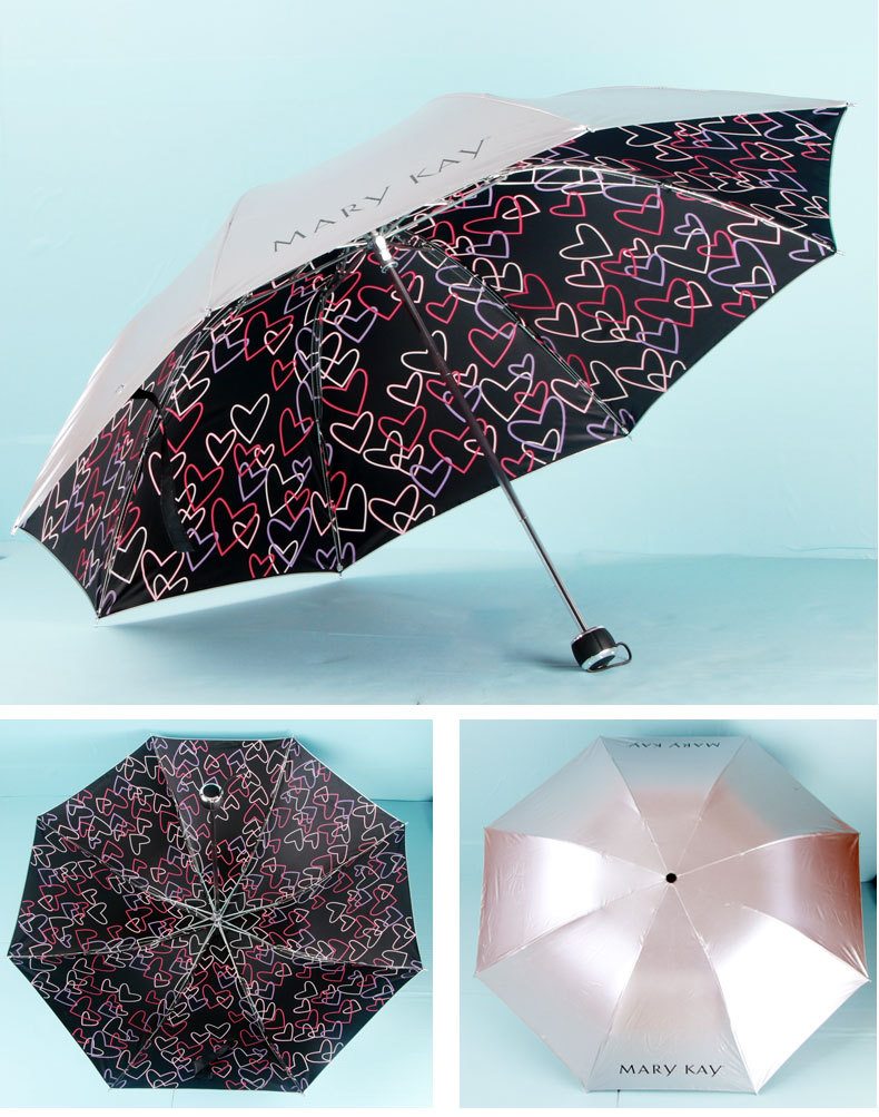 uv三折叠雨伞银胶碰击布遮阳折叠广告伞定制logo活动促销礼品伞