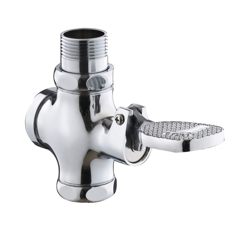 全铜体冲水阀脚踏式蹲便器 脚踏阀 大便冲洗阀厕所便池脚踩延时阀